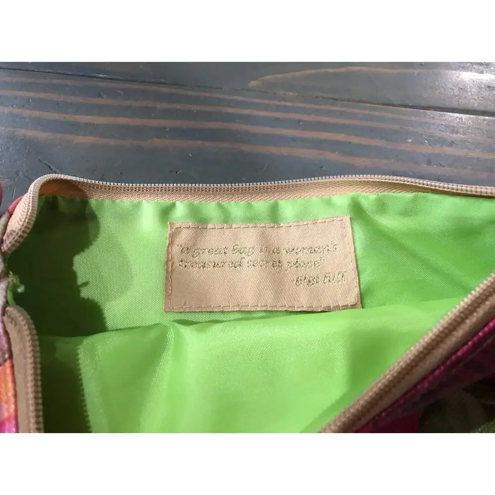 Gigi Hill tall cosmetic large makeup zipper pouch bag NEW Enchanted 10 x 11